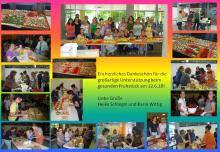 Bild zum gesunden Frühstück 2018 mit Dankeschön der EBV