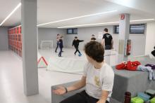 Aufenthaltsbereich Indoorfußball